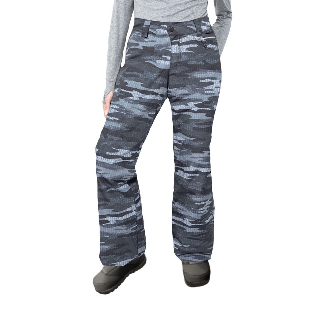 Free Country Ladies Ski Pant…Black Camo XL/Gray L